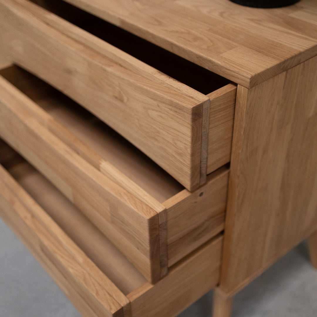 VESKOR Aparador de madera de roble comoda de roble macizo sostenible