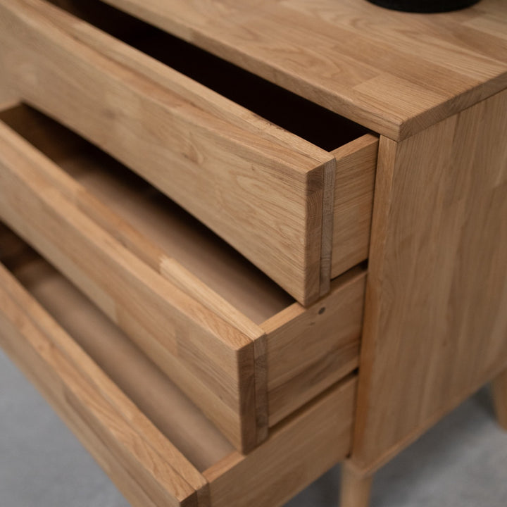 VESKOR Aparador de madera de roble comoda de roble macizo sostenible