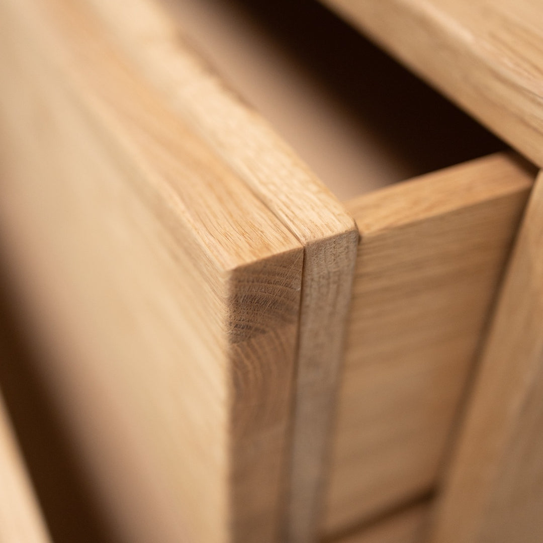 VESKOR Aparador de madera de roble comoda de roble macizo sostenible