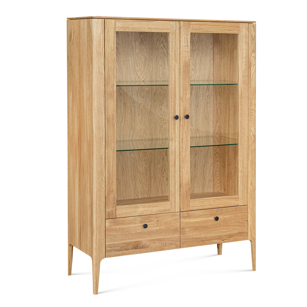 VESKOR Vitrina de madera maciza de roble Narvik 2