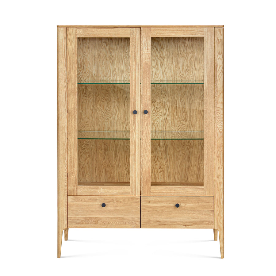 VESKOR Vitrina de madera maciza de roble Narvik 2