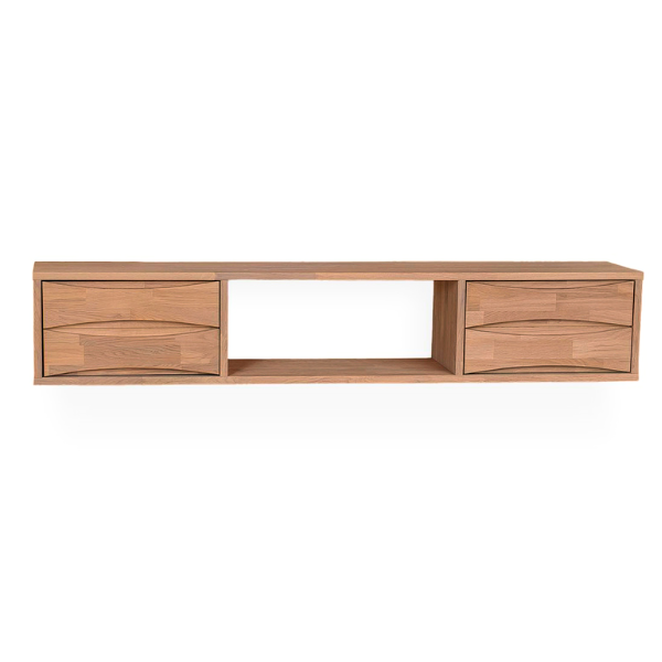 VESKOR Mueble de TV flotante de madera de roble MALMO