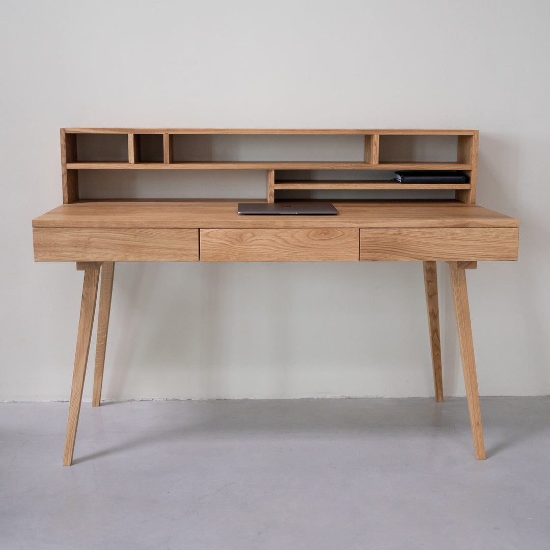 Bureau marron clair 100 x 48 cm Beliani - Mr Scandinave Bureau marron clair 100 x 48 cm Beliani - Mr Scandinave