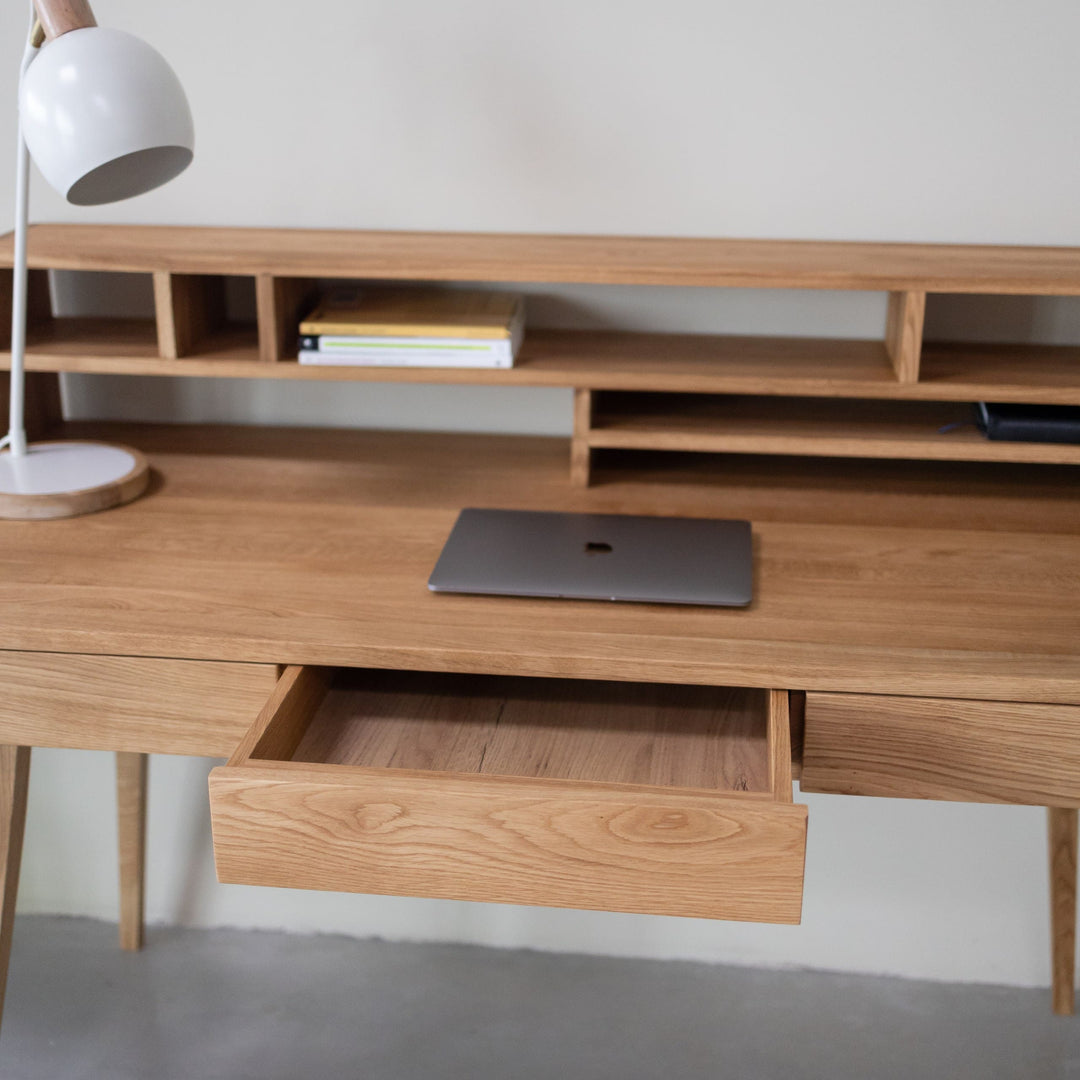 VESKOR Mesa escritorio de madera maciza roble sostenible Malmo 2 Mobel.Store