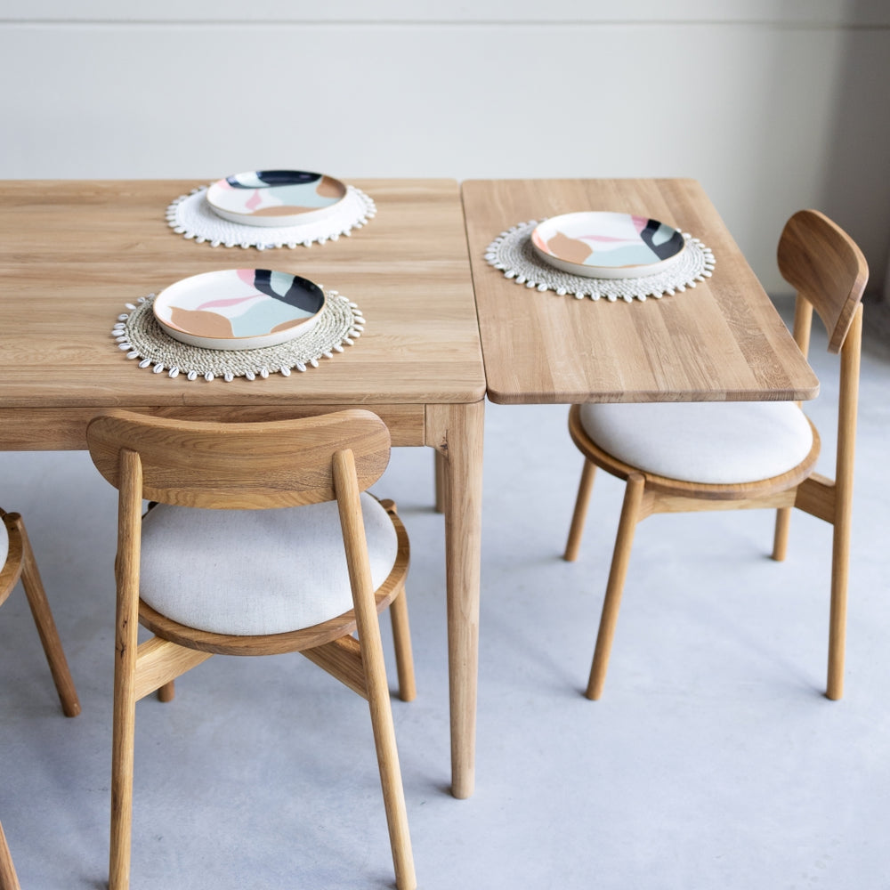 VESKOR table en bois massif de chêne Bergame meubles nordiques modernes