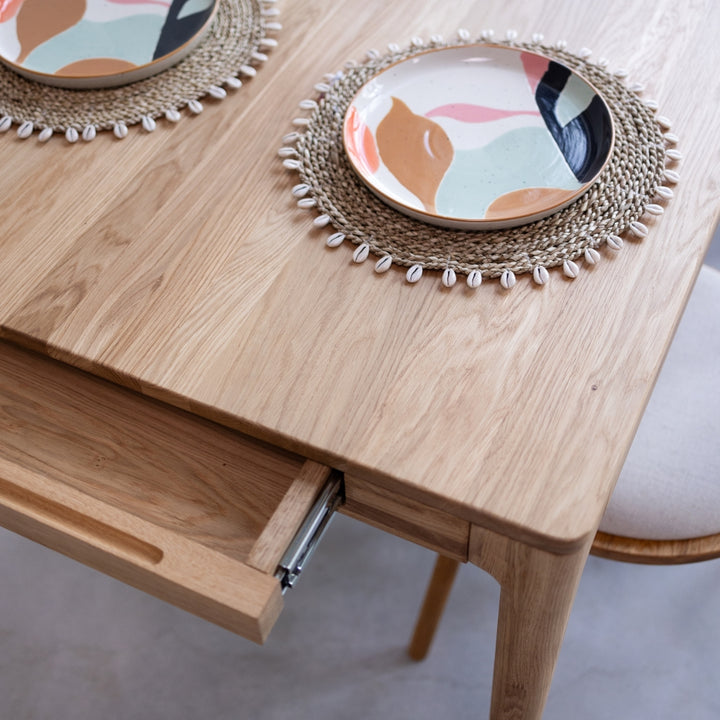 VESKOR mesa madera maciza roble Bergamo mueble nórdico moderno