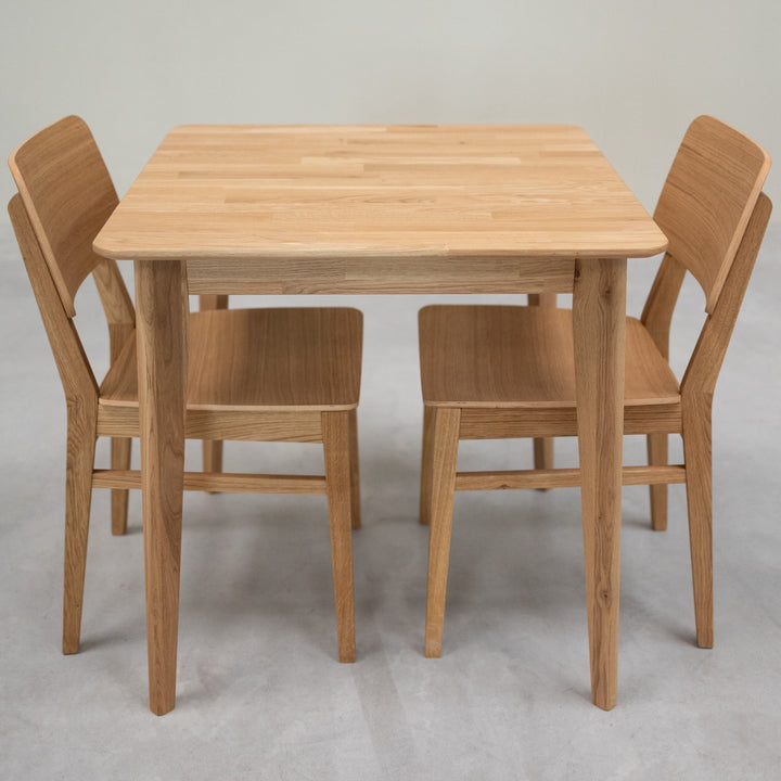 VESKOR Mesa de comedor cuadrada de madera maciza de roble GUSTAF
