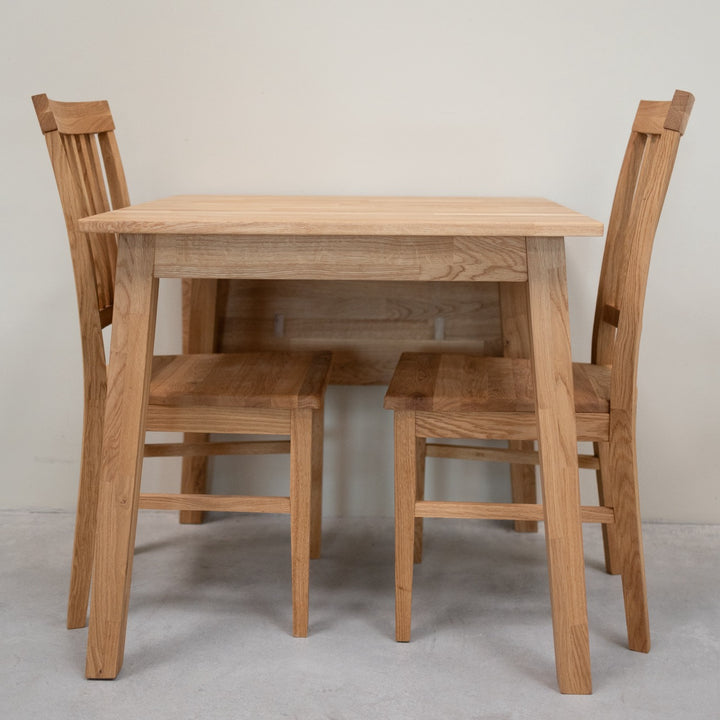 VESKOR Mesa cuadrada de comedor extensible madera maciza de roble TOMAS