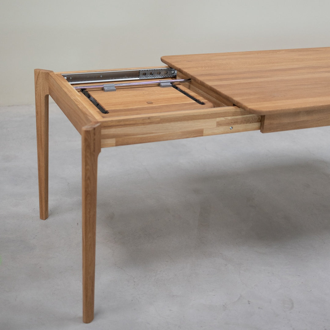 VESKOR Mesa de comedor extensible de madera maciza roble ASTRID
