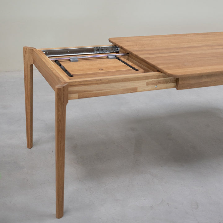 VESKOR Mesa de comedor extensible de madera maciza roble ASTRID