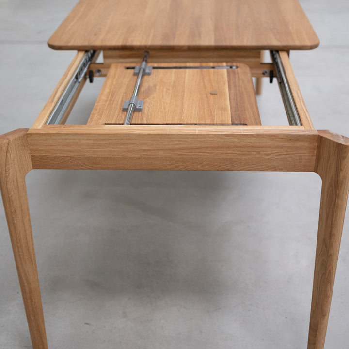 VESKOR Mesa de comedor extensible de madera maciza roble ASTRID