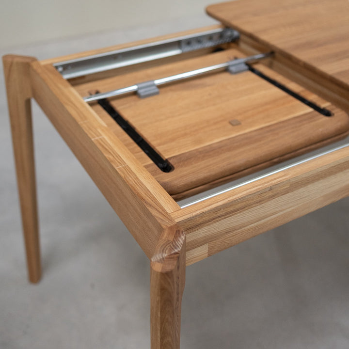 VESKOR Mesa de comedor extensible de madera maciza roble ASTRID