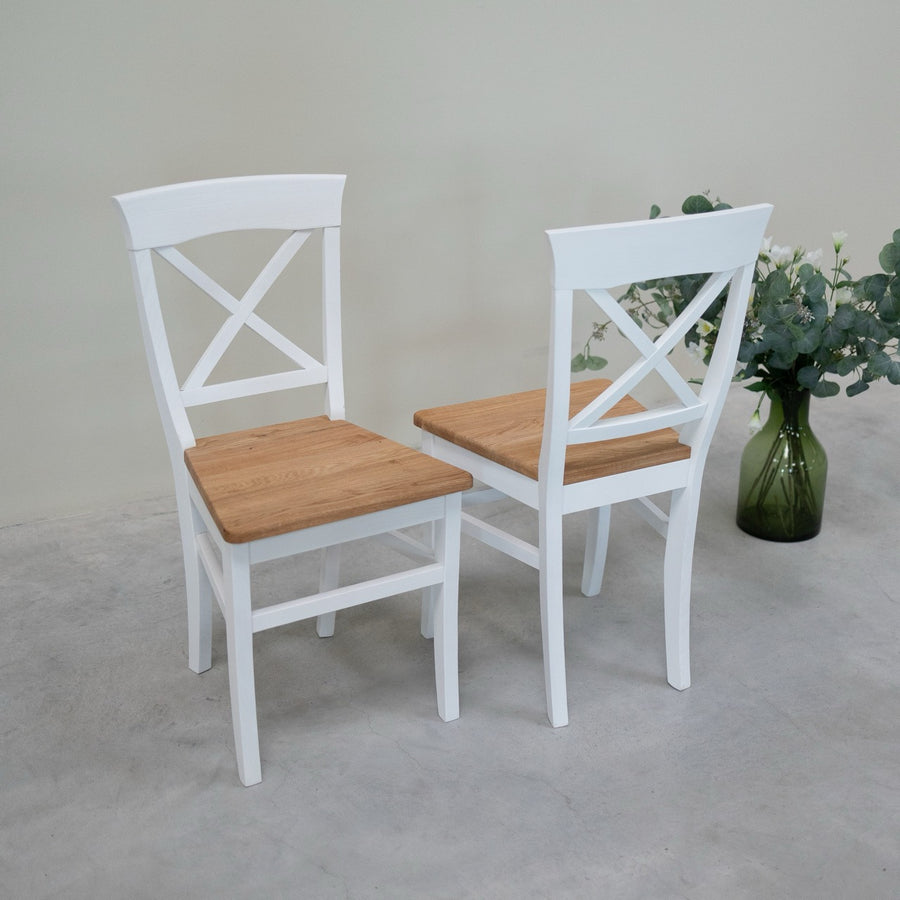 VESKOR Pack de 2 o 4 sillas de comedor madera maciza Lausanne