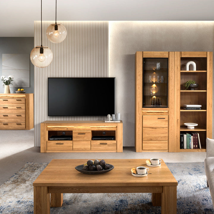 Estantería de madera de roble VELVET 17, 75x42x200 cm. | VESKOR