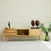 Mueble de TV con vitrina