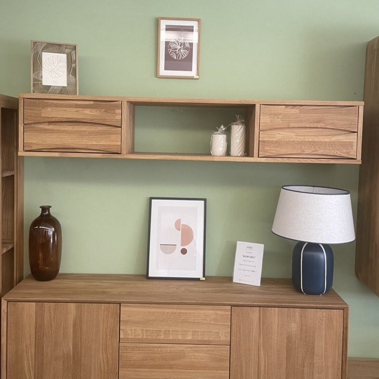 Mueble de TV flotante de madera de roble MALMO | VESKOR