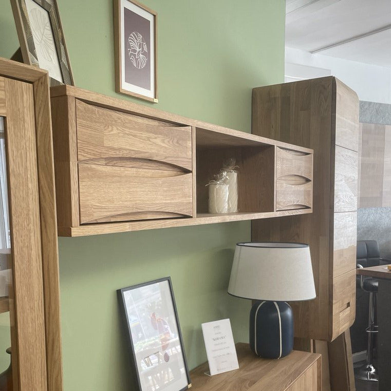 Mueble de TV flotante de madera de roble MALMO | VESKOR
