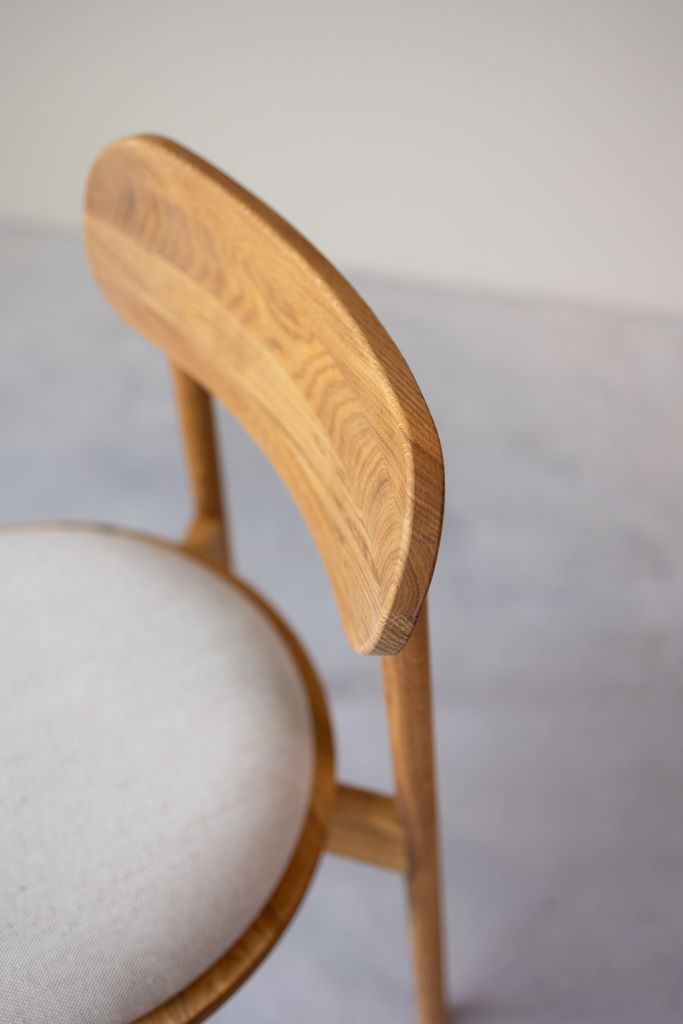 VESKOR Set de 2 sillas de comedor madera maciza roble nórdico