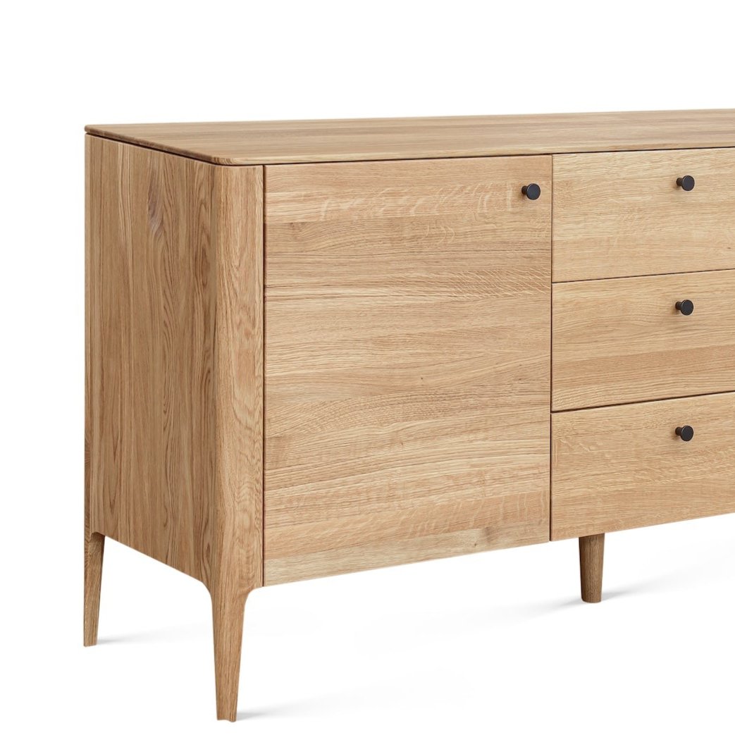 VESKOR Aparador Comoda de madera maciza roble Narvik