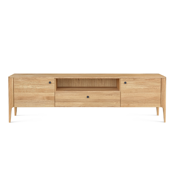 VESKOR Mueble de TV de madera maciza de roble Narvik, 180х40х53 cm.