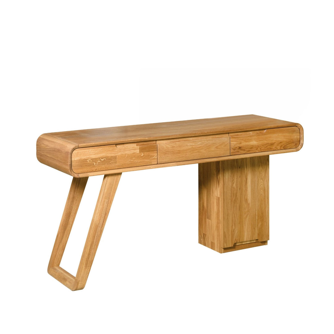 VESKOR Mesa escritorio tocador de madera maciza roble ALINA 2