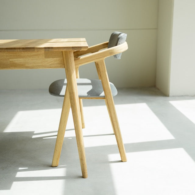 Mesa extensible de comedor de madera maciza de roble Marsi 85 - 125 x 80  x 75 cm