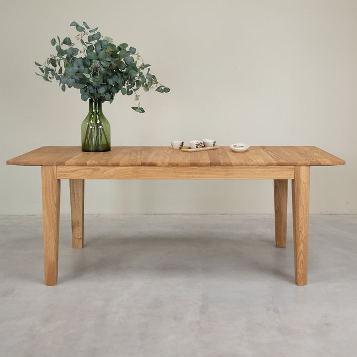 Mesa de comedor extensible de madera maciza roble KODAMA | VESKOR