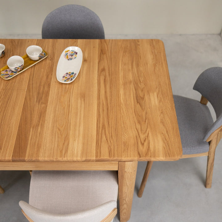 Mesa de comedor extensible de madera maciza roble KODAMA | VESKOR
