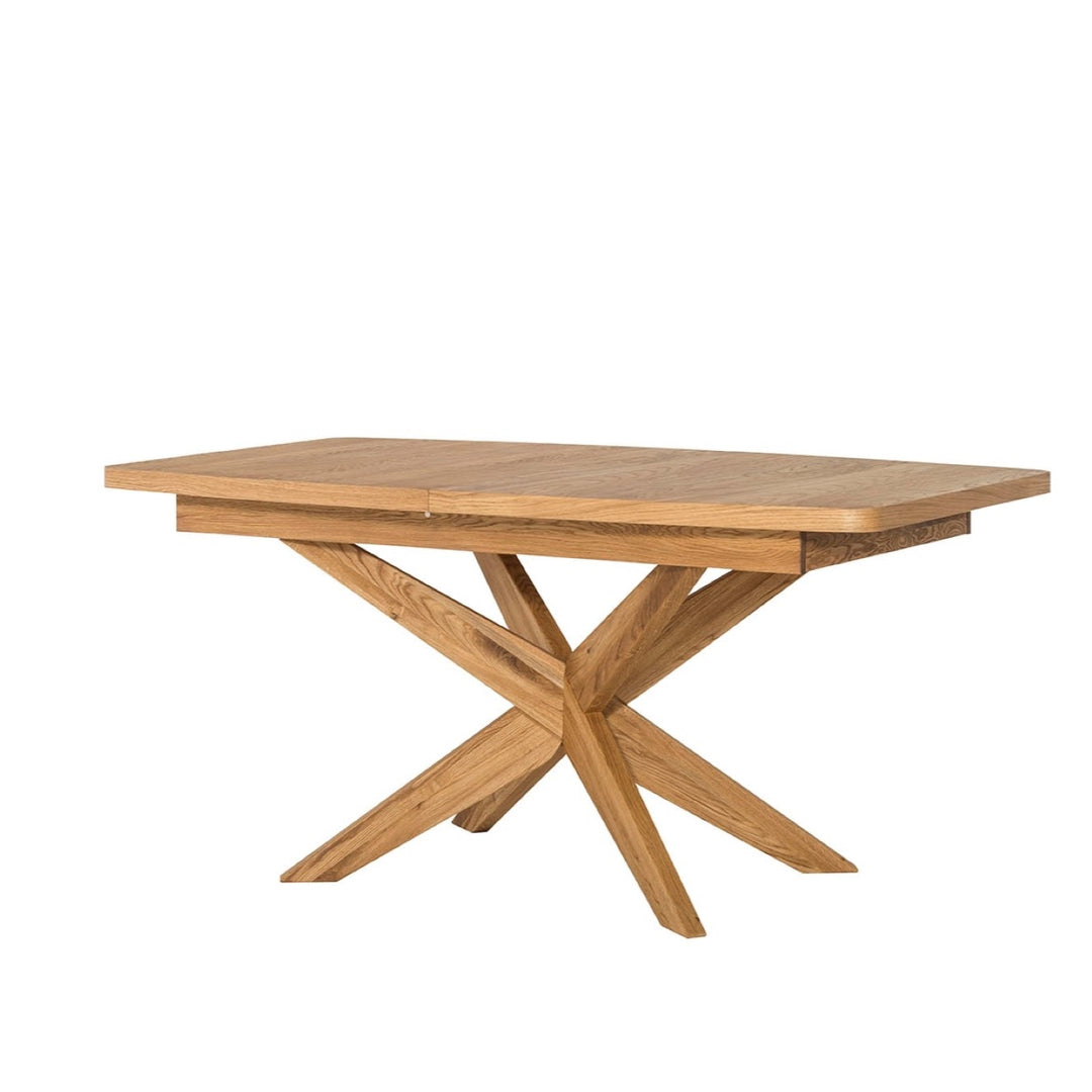 VESKOR Mesa de comedor extensible de madera  de roble de la colección Velle Mueble nórdico con un diseño moderno