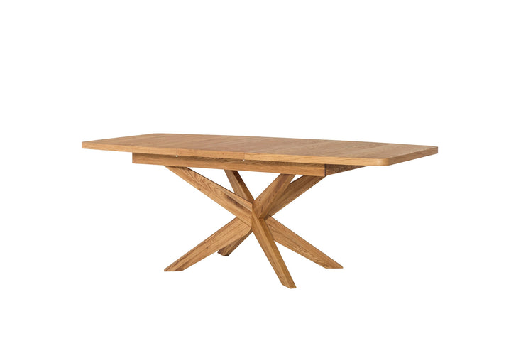 VESKOR Mesa de comedor extensible de madera  de roble de la colección Velle Mueble nórdico con un diseño moderno