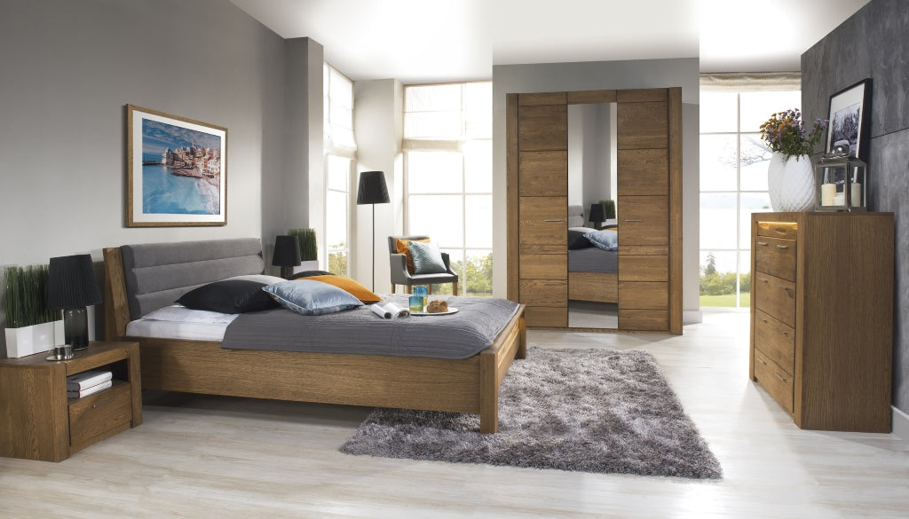 VESKOR Muebles de dormitorio de madera maciza de roble de la colección Velvet. Mueble nórdico con un diseño moderno 