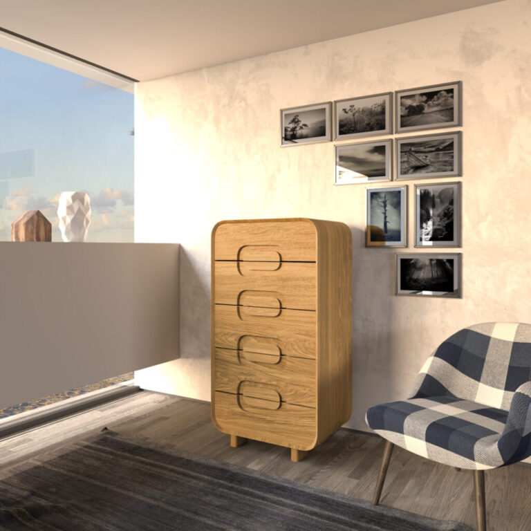 VESKOR Comoda coleccion Deo madera maciza roble mueble nórdico moderno