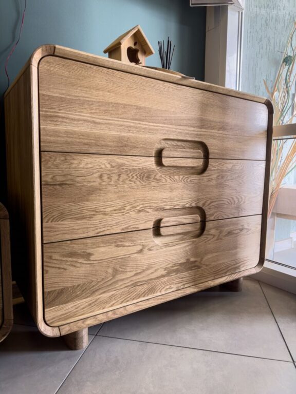 VESKOR Comoda Deo madera maciza roble mueble nórdico moderno