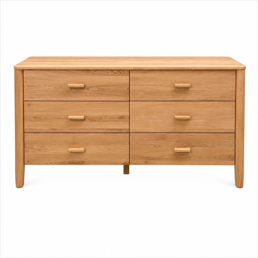 Cómoda de madera maciza roble AURA | VESKOR