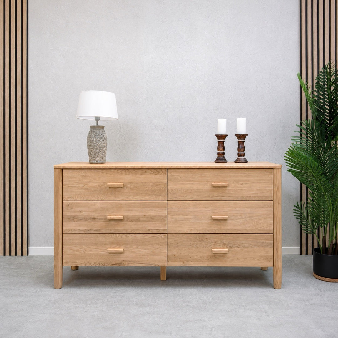 Cómoda de madera maciza roble AURA | VESKOR