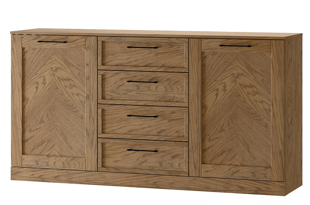 Cómoda de roble rústico aceitado COZY 47, 170x90x42 cm. | VESKOR