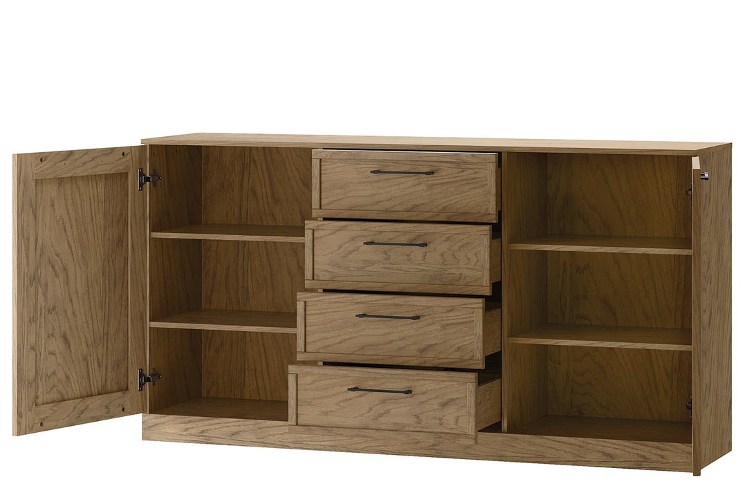 Cómoda de roble rústico aceitado COZY 47, 170x90x42 cm. | VESKOR