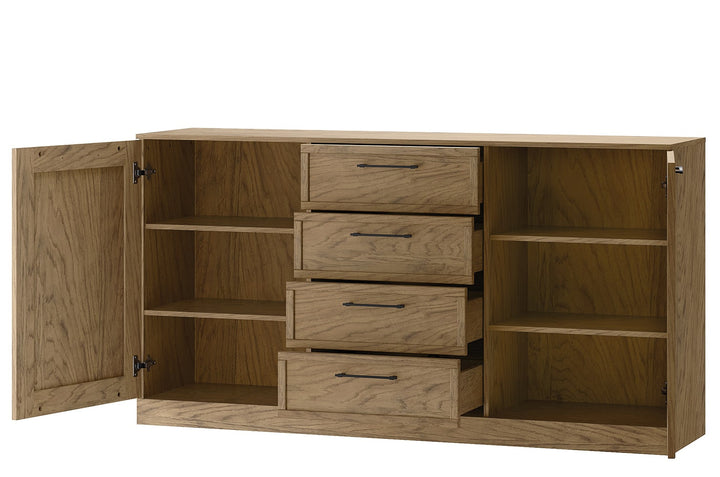 Cómoda de roble rústico aceitado COZY 47, 170x90x42 cm. | VESKOR