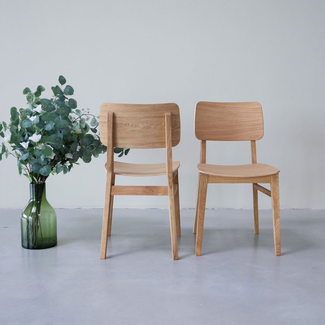 Pack de 2 o 4 Sillas de comedor madera roble KODAMA | VESKOR