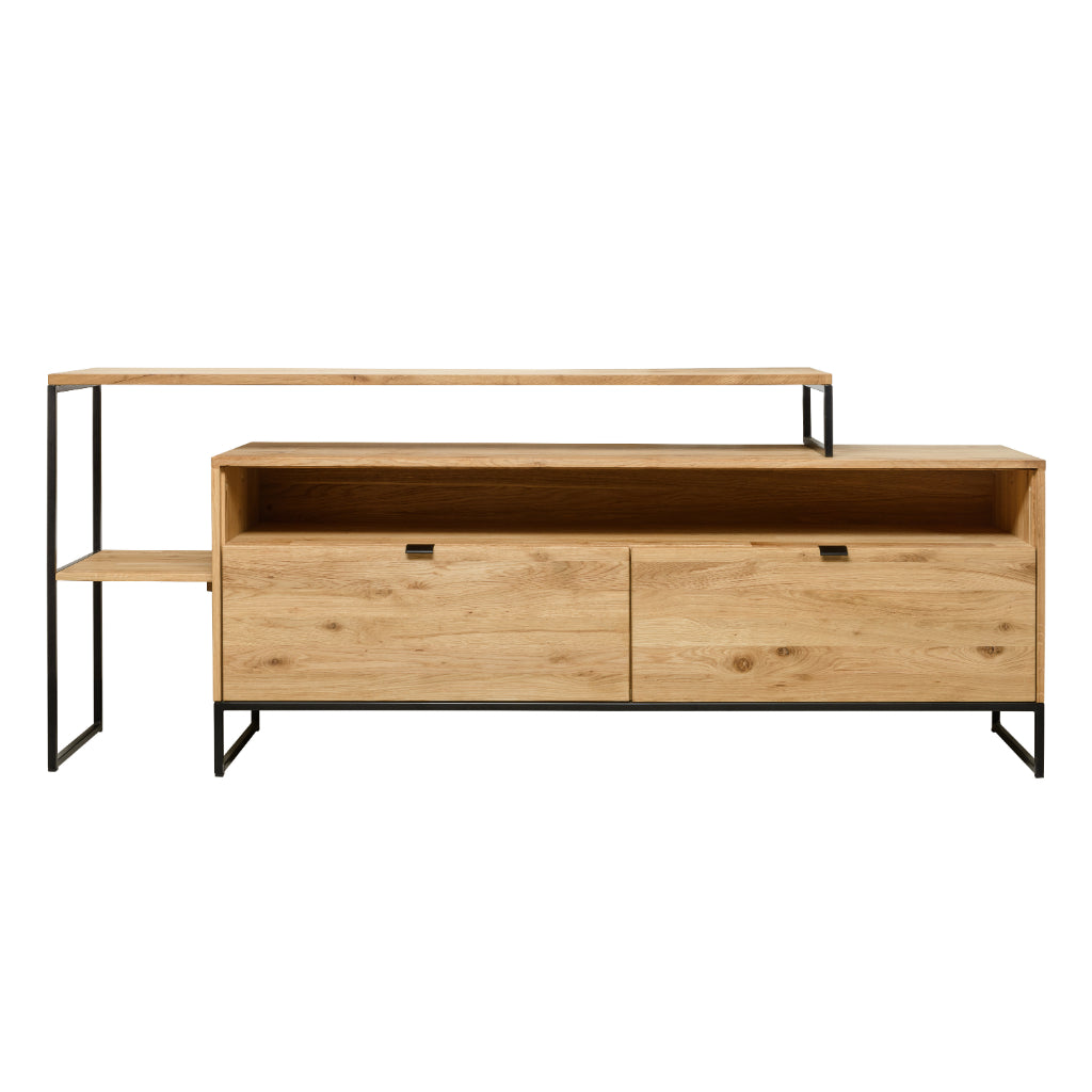 VESKOR Estanteria para mueble TV Dania mueble nórdico moderno madera maciza roble