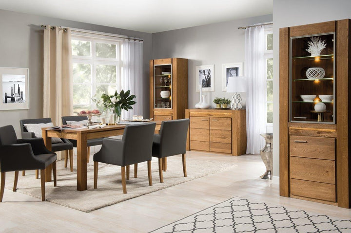 Mesa de comedor extensible madera de roble VELVET 40, 160-250x90x78 cm. | VESKOR