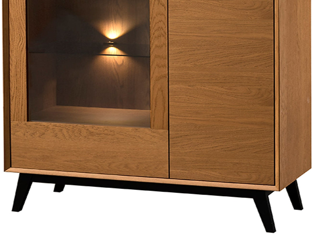 Vitrina de roble miel LAZURE 15, 95×42×125 cm | VESKOR