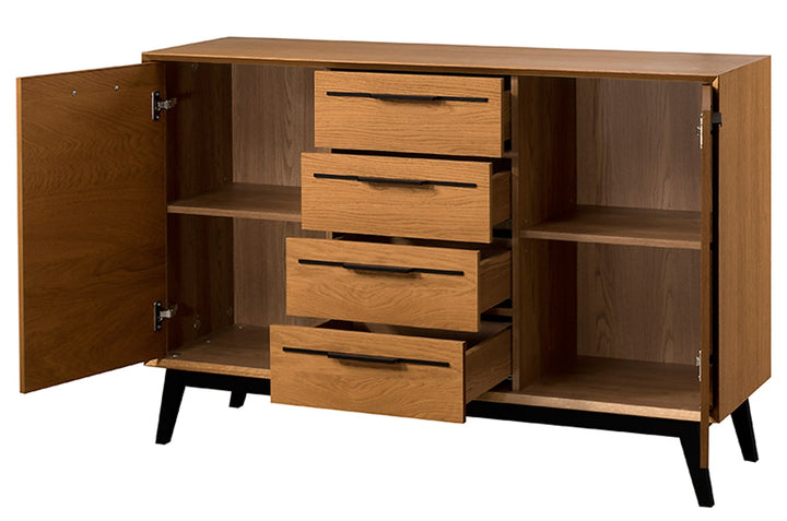 Cómoda de roble rústico LAZURE 45, 136×90×42 cm | VESKOR