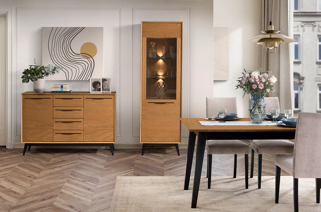 Cómoda de roble rústico LAZURE 45, 136×90×42 cm | VESKOR