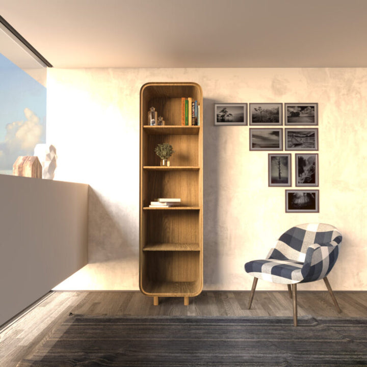 VESKOR libreria Deo 1 madera maciza roble mueble nórdico moderno