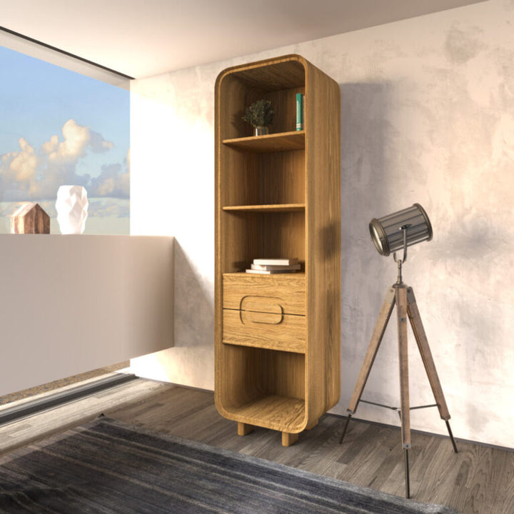 VESKOR libreria Deo 3 madera maciza roble mueble nórdico moderno