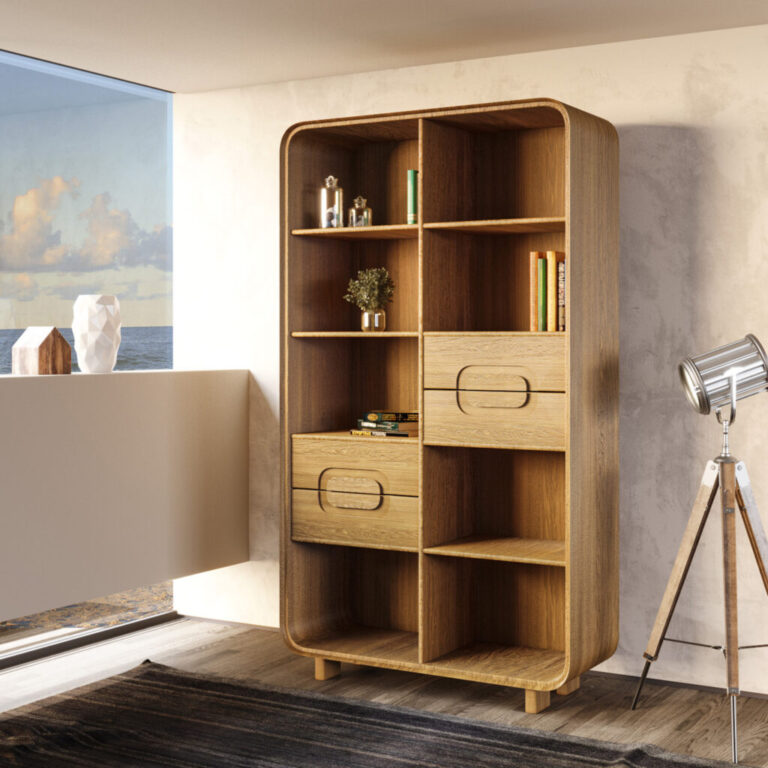 VESKOR libreria coleccion Deo madera maciza roble mueble nórdico moderno