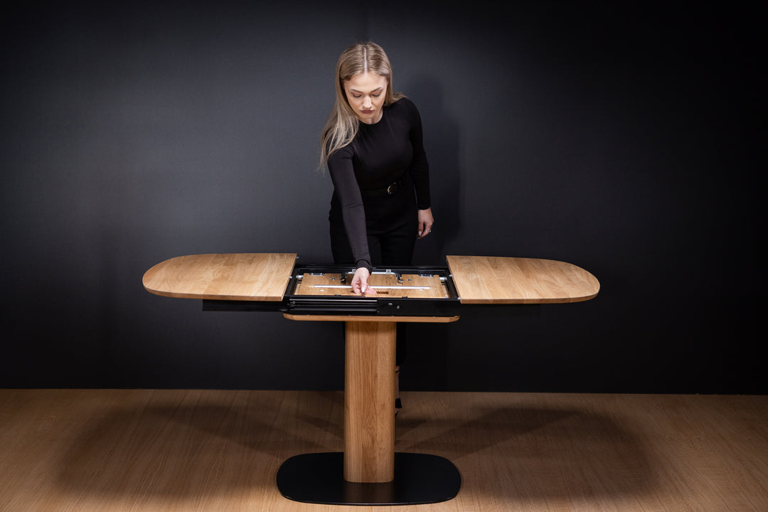 Mesa de comedor extensible madera maciza LUNA | KARPIS