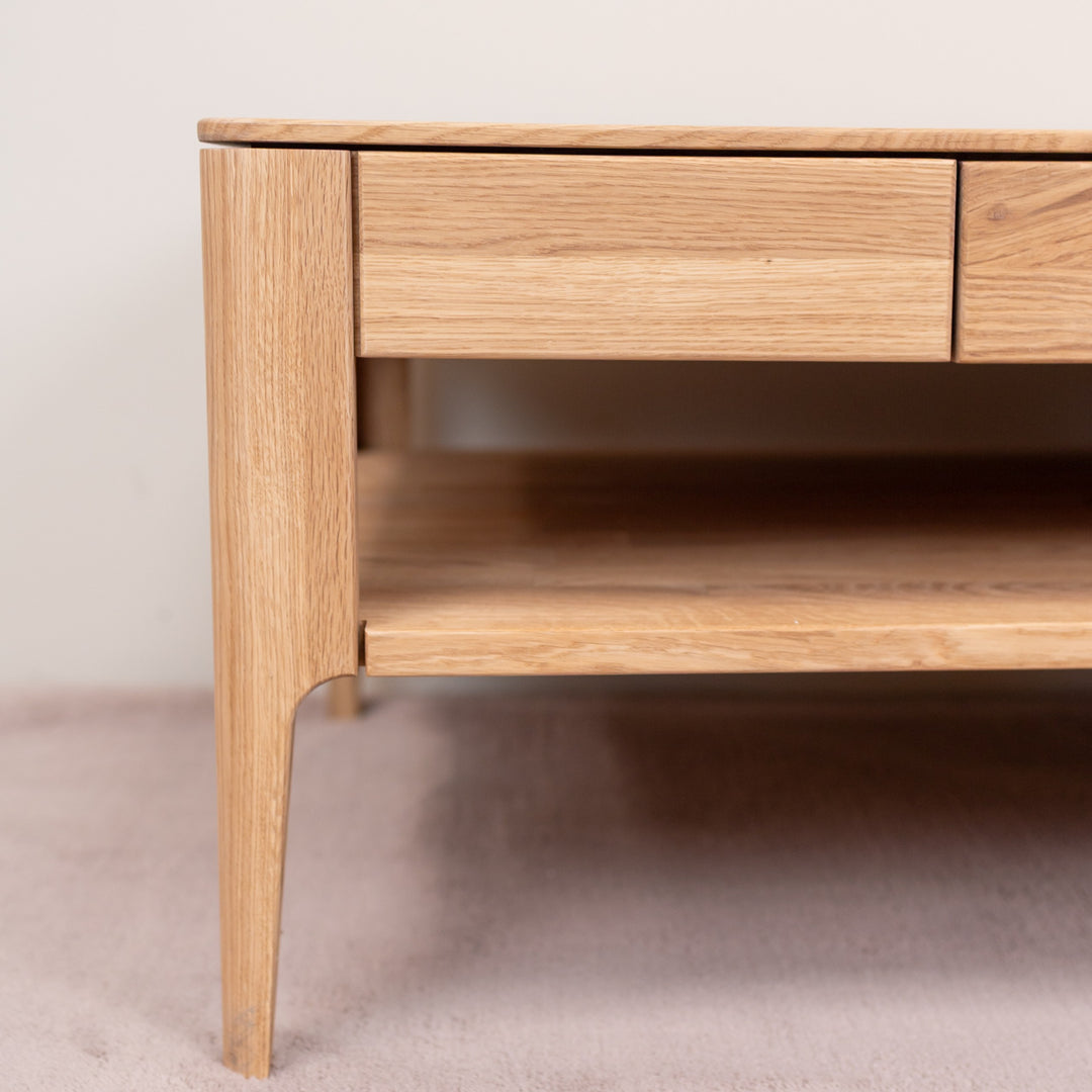 Mesa de centro de madera maciza de roble Narvik, 120х60х40 cm. | VESKOR