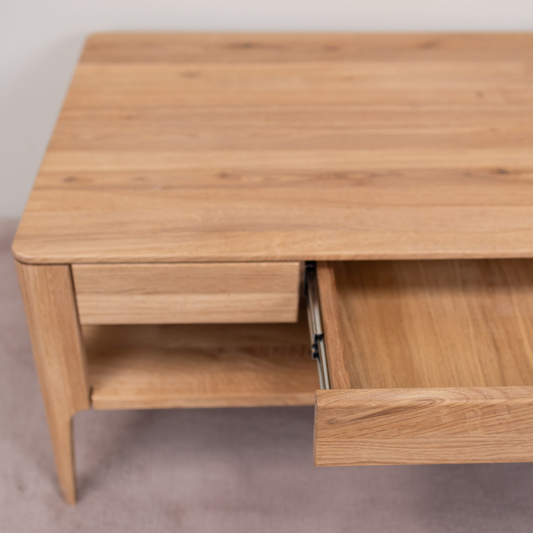 Mesa de centro de madera maciza de roble Narvik, 120х60х40 cm. | VESKOR